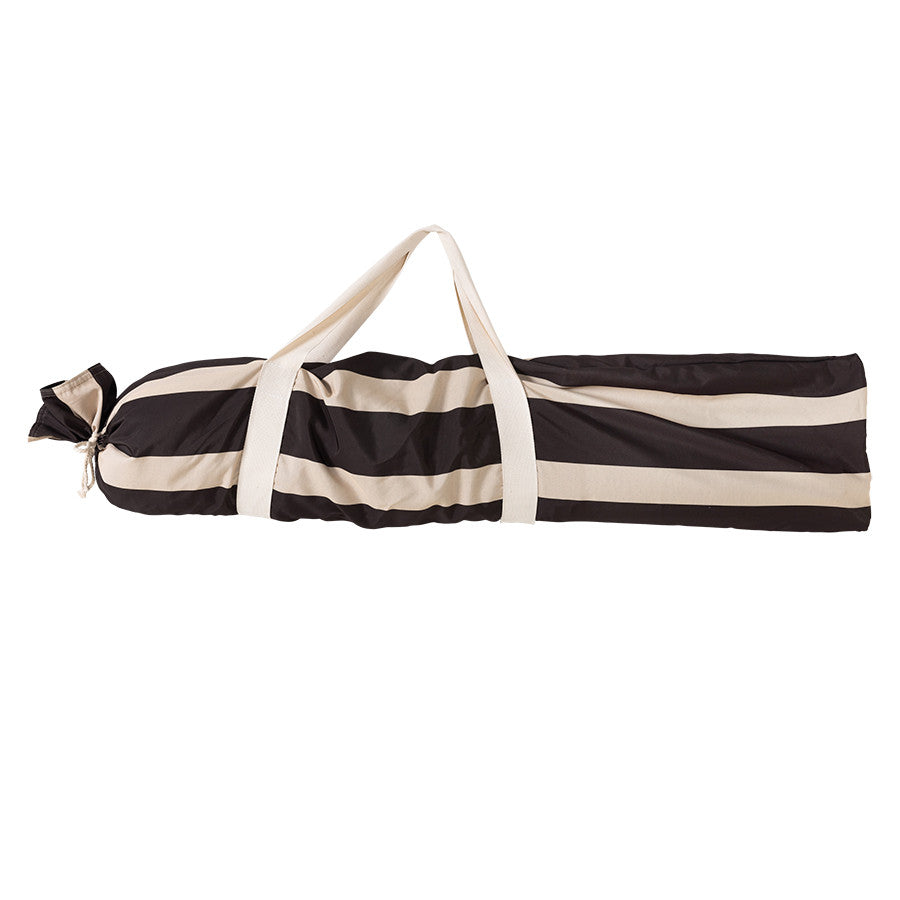 fabric brown and white striped carrying bag for beach umbrella