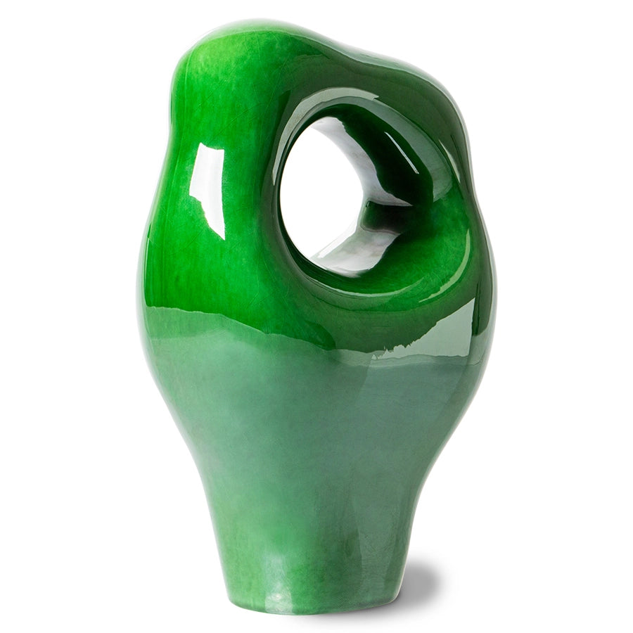 green glossy artsy object
