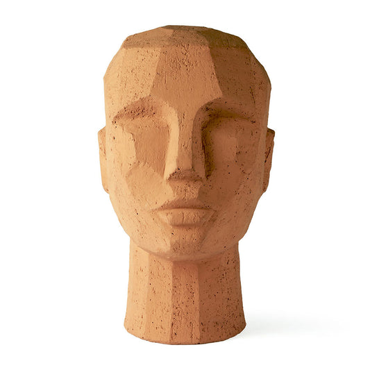 Terracotta head sculpture