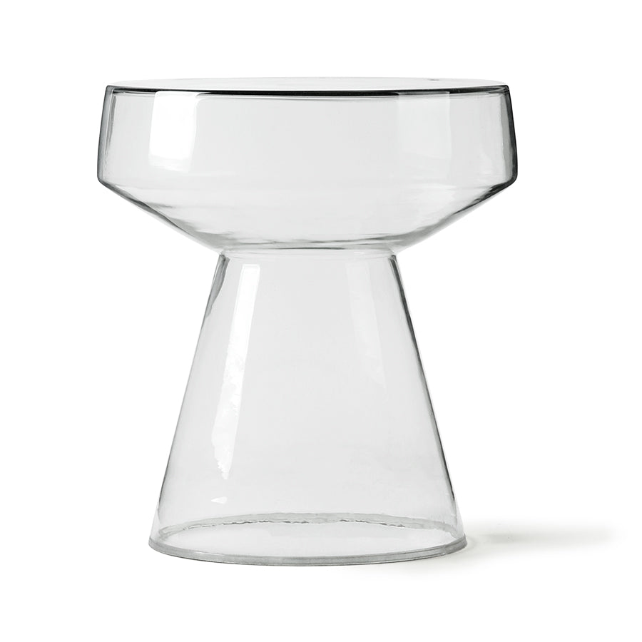 Glass accent table - transparant