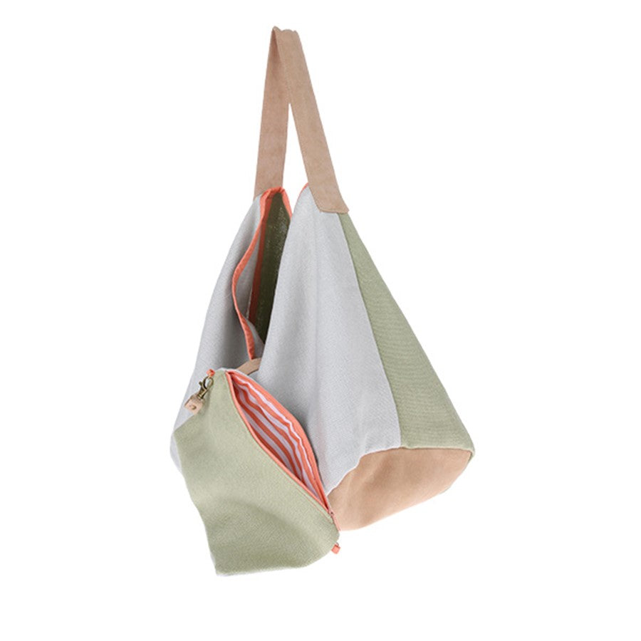 artsy bag by HK living USA made of linen in minty green